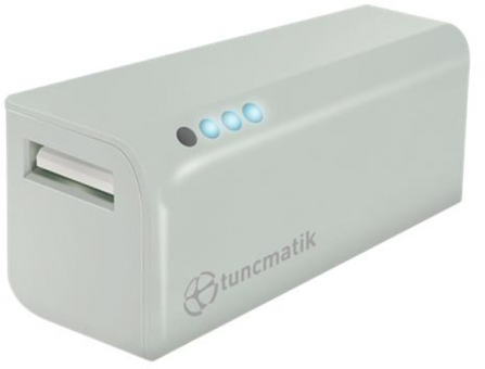 Tunçmatik Mini Charge 2000 mAh Micro USB Kablolu Powerbank Beyaz