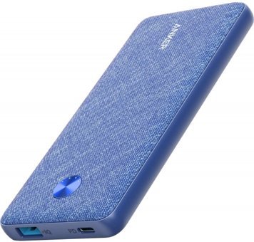 Anker PowerCore 10000 mAh Hızlı Şarj USB & Type C Çoklu Kablolu Powerbank Mavi
