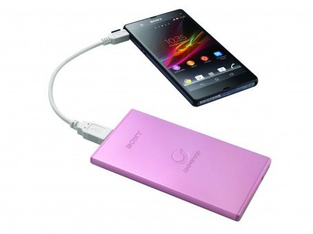 Sony CP-F5 5000 mAh Micro USB Kablolu Powerbank Pembe