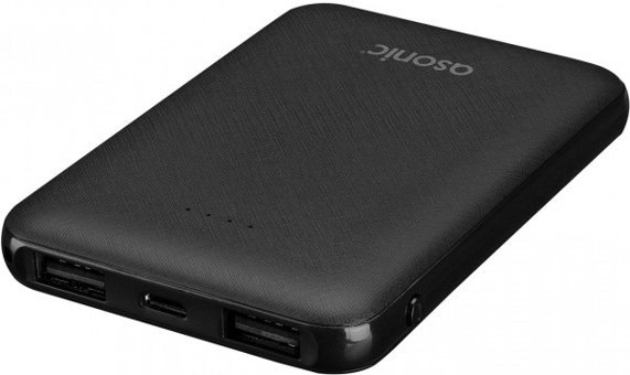 Asonic AS-P05 5000 mAh Hızlı Şarj Micro USB Çoklu Kablolu Powerbank Siyah