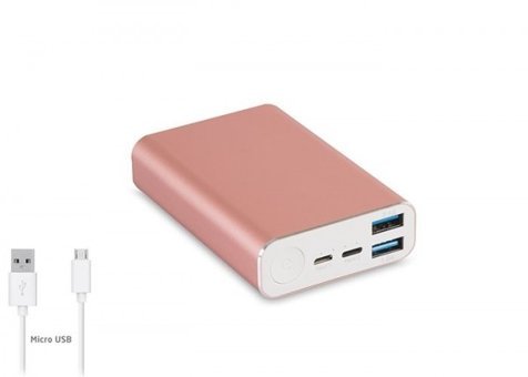 S-link Swapp IP-G15 10050 mAh Hızlı Şarj Micro USB Çoklu Kablolu Powerbank Pembe