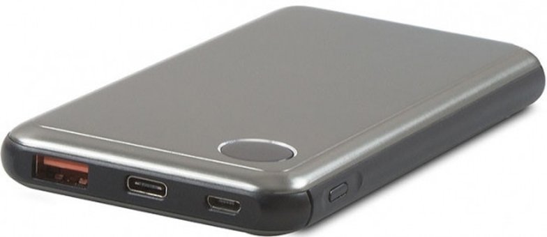 S-link IP-QC10PD 10000 mAh Hızlı Şarj Dijital Göstergeli USB & Type C Çoklu Kablolu Powerbank Gri