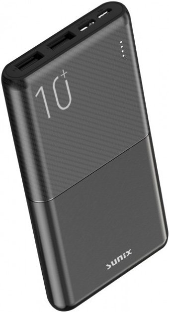 Sunix PB-13 10000 mAh Hızlı Şarj USB & Type C Çoklu Kablolu Powerbank Siyah