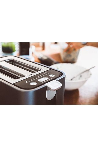 Carrera NO 552 2 Dilim Kırıntı Tepsili Telli Akıllı 860 W İnox Mini Ekmek Kızartma Makinesi
