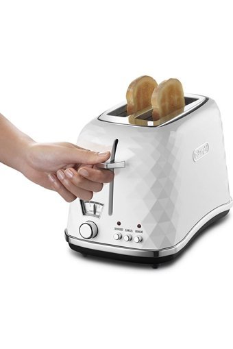 Delonghi Brillante CTJ 2103.W 2 Dilim Kırıntı Tepsili Telli Akıllı 900 W İnox Mini Ekmek Kızartma Makinesi