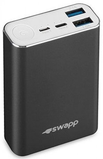 S-link Swapp IP-G15 10050 mAh Hızlı Şarj Micro USB Çoklu Kablolu Powerbank Siyah