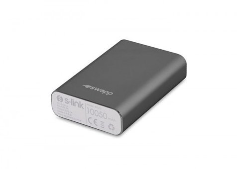 S-link Swapp IP-G15 10050 mAh Hızlı Şarj Micro USB Çoklu Kablolu Powerbank Siyah