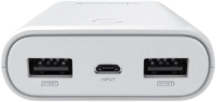 RAVPower RP-PB170 10050 mAh Hızlı Şarj Micro USB Çoklu Kablolu Powerbank Beyaz