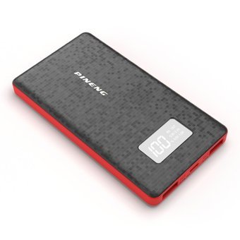 Pineng PN-960 6000 mAh Hızlı Şarj Dijital Göstergeli Micro USB Çoklu Kablolu Powerbank Siyah