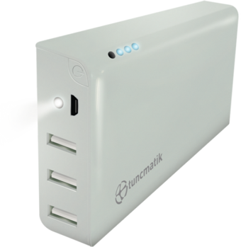 Tunçmatik Mini Charge 20000 mAh Hızlı Şarj Işıklı Micro USB Çoklu Kablolu Powerbank Beyaz