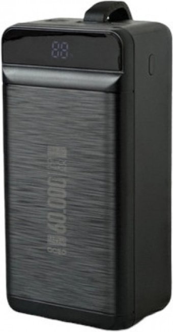 Powerway QC60 60000 mAh Hızlı Şarj Işıklı Dijital Göstergeli Lightning Çoklu Kablolu Powerbank Siyah