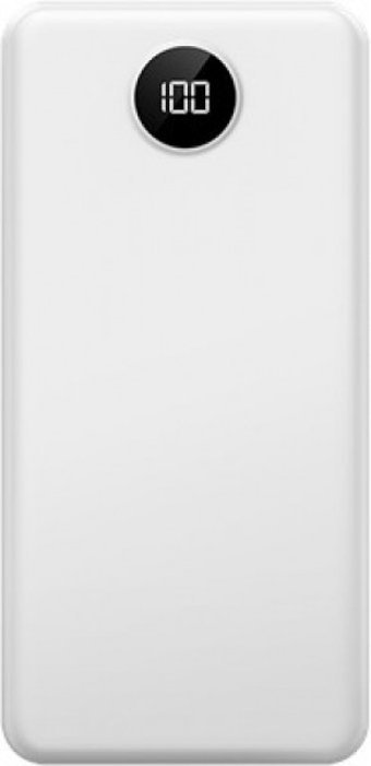 Intouch Slim 10000 mAh Hızlı Şarj Dijital Göstergeli USB & Type C Çoklu Kablolu Powerbank Beyaz