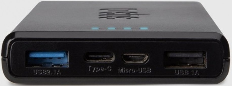 SBS TTBB10000FAST 10000 mAh Hızlı Şarj USB & Type C Çoklu Kablolu Powerbank Siyah