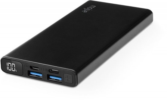 Mojue PB05 10000 mAh Hızlı Şarj Dijital Göstergeli USB & Type C Çoklu Kablolu Powerbank