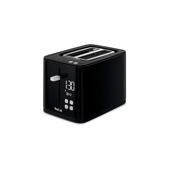 Tefal Display Digital TT6408 2 Dilim Kırıntı Tepsili Akıllı 850 W Siyah Mini Ekmek Kızartma Makinesi