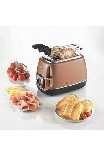 Ariete Classica 158 2 Dilim Kırıntı Tepsili 810 W Rosegold Retro Mini Ekmek Kızartma Makinesi