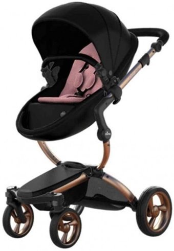 Mima Xari Çift Yönlü Katlanabilir 360 Derece Dönen Tam Yatar Puset Bebek Arabası Rose Gold