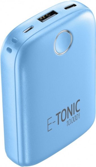 Cellularline E-Tonic 10000 mAh Hızlı Şarj USB & Type C Çoklu Kablolu Powerbank Mavi