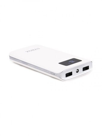 Syrox SYX-PB104 12000 mAh Hızlı Şarj Işıklı Dijital Göstergeli Micro USB Çoklu Kablolu Powerbank Beyaz