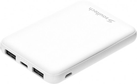 Soultech Comfort 5000 mAh Hızlı Şarj USB & Type C Çoklu Kablolu Powerbank Beyaz