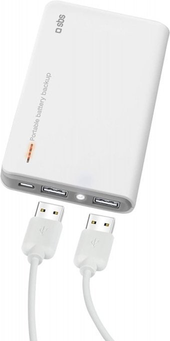 SBS TEBB10000P 10000 mAh Hızlı Şarj Işıklı Micro USB Çoklu Kablolu Powerbank