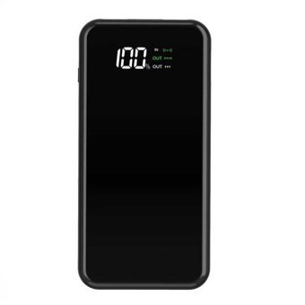 Wiwu W1 8000 mAh Hızlı Şarj Dijital Göstergeli Micro USB Çoklu Kablolu Powerbank Siyah