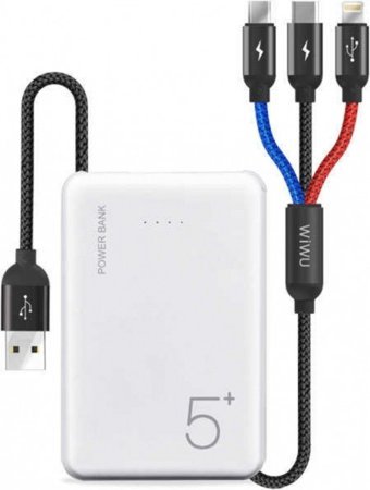 Wiwu WT-05 5000 mAh Micro USB Çoklu Kablolu Powerbank