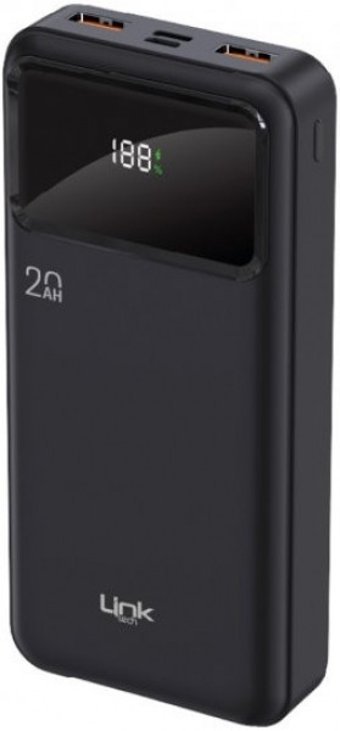 LinkTech LD20 20000 mAh Hızlı Şarj Dijital Göstergeli USB & Type C Çoklu Kablolu Powerbank