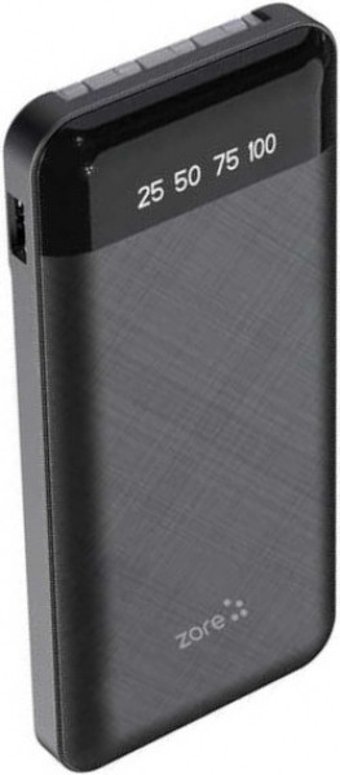 Zore ZR-PW01 10000 mAh Hızlı Şarj Micro USB Çoklu Kablolu Powerbank Gri
