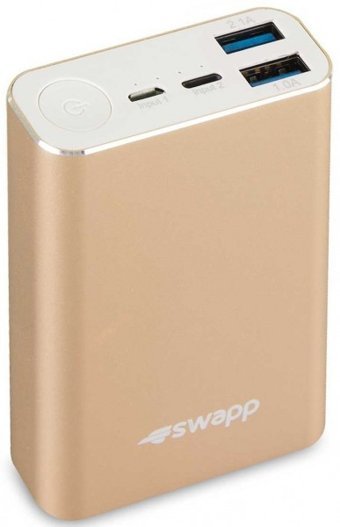 S-link Swapp IP-G7 7800 mAh Hızlı Şarj Micro USB Çoklu Kablolu Powerbank Altın