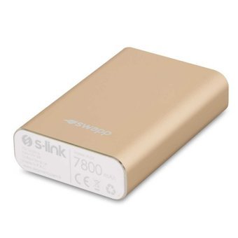 S-link Swapp IP-G7 7800 mAh Hızlı Şarj Micro USB Çoklu Kablolu Powerbank Altın