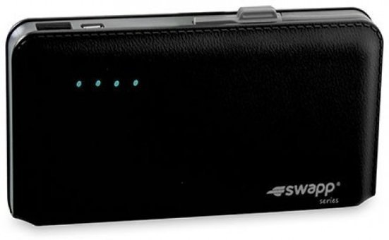 S-link Swapp IP-L48 9000 mAh Hızlı Şarj Micro USB Çoklu Kablolu Powerbank Siyah