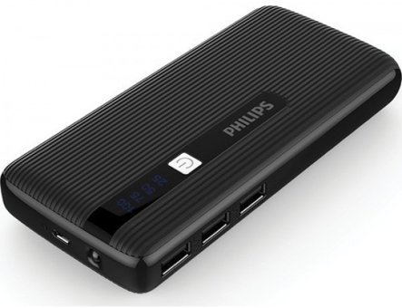 Philips DLP2710NB 10000 mAh Hızlı Şarj Işıklı Dijital Göstergeli Micro USB Çoklu Kablolu Powerbank