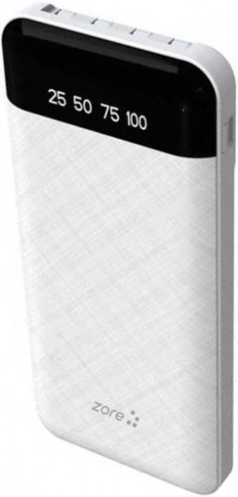 Zore ZR-PW01 10000 mAh Hızlı Şarj Micro USB Çoklu Kablolu Powerbank Beyaz
