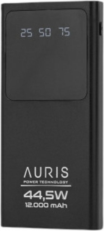 Auris ARS-K28 12000 mAh Hızlı Şarj Işıklı Dijital Göstergeli USB & Type C Çoklu Kablolu Powerbank