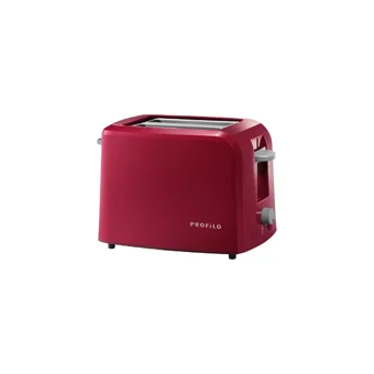 Profilo EK3A014 2 Dilim Kırıntı Tepsili 980 W Kırmızı Vintage Mini Ekmek Kızartma Makinesi