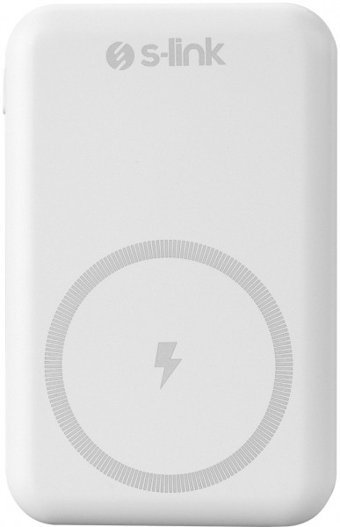 S-link G103 10000 mAh Hızlı Şarj Mıknatıslı USB & Type C Çoklu Kablolu Powerbank Beyaz