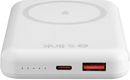 S-link G103 10000 mAh Hızlı Şarj Mıknatıslı USB & Type C Çoklu Kablolu Powerbank Beyaz