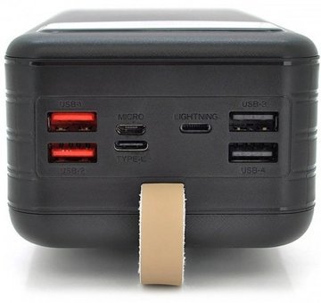 Torima TRM-1050 50000 mAh Hızlı Şarj Işıklı Dijital Göstergeli Lightning Çoklu Kablolu Powerbank Siyah