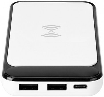 S-link IP-217W 10000 mAh Hızlı Şarj Dijital Göstergeli USB & Type C Çoklu Kablolu Powerbank Beyaz