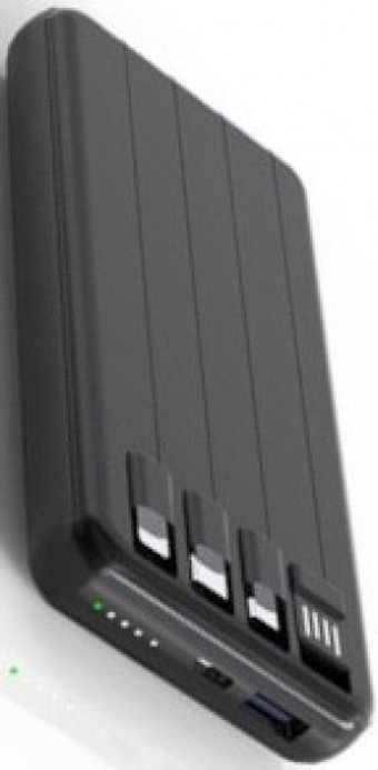 King Power Power WP-16 10000 mAh Hızlı Şarj USB & Type C Çoklu Kablolu Powerbank