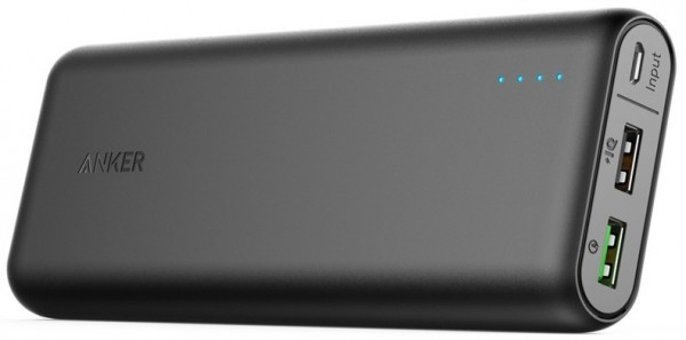 Anker PowerCore 20000 mAh Hızlı Şarj Micro USB Çoklu Kablolu Powerbank