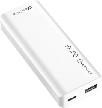 Cellularline FreePower 10000 mAh Hızlı Şarj USB & Type C Kablolu Powerbank