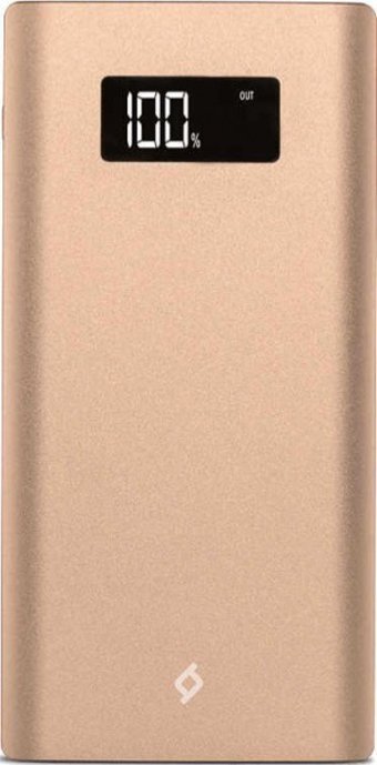 Ttec AlumiSlim 10000 mAh Hızlı Şarj Dijital Göstergeli Micro USB Çoklu Kablolu Powerbank Altın