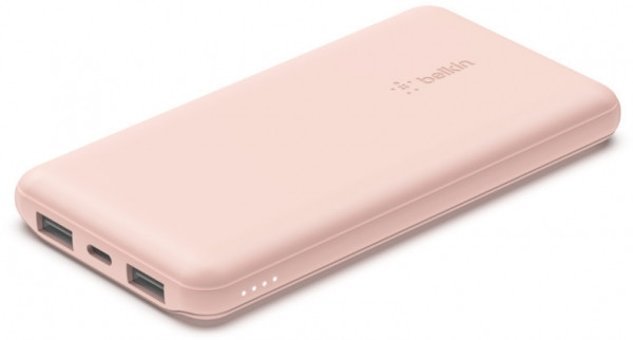 Belkin BPB011 10000 mAh Hızlı Şarj USB & Type C Çoklu Kablolu Powerbank Pembe