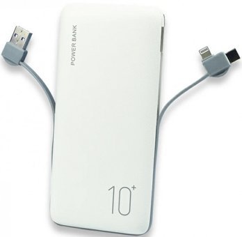 Deji DJ-220 10000 mAh USB & Type C Çoklu Kablolu Powerbank Beyaz