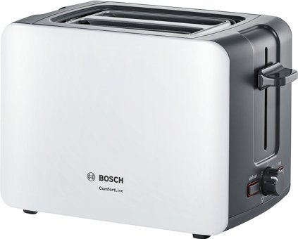 Bosch TAT6A111 Kompakt 2 Dilim Kırıntı Tepsili 1090 W Beyaz Mini Ekmek Kızartma Makinesi