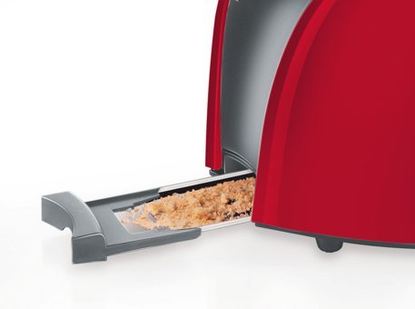 Bosch TAT6104 Private 2 Dilim Kırıntı Tepsili Telli 900 W Kırmızı Mini Ekmek Kızartma Makinesi