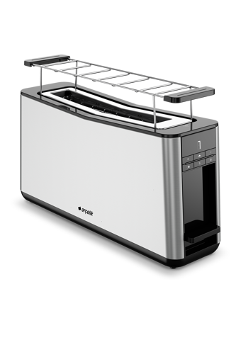 Arçelik IN Love K 8175 EK 2 Dilim Kırıntı Tepsili Telli 870 W İnox Mini Ekmek Kızartma Makinesi
