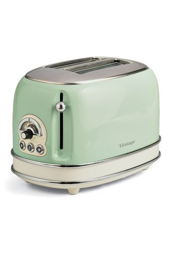 Ariete Vintage 155 2 Dilim Kırıntı Tepsili Telli 810 W Yeşil Mini Ekmek Kızartma Makinesi
